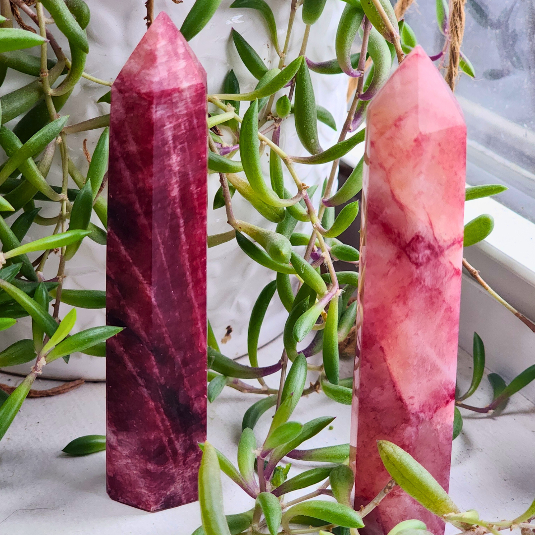 Pink Tourmaline Tower-Large