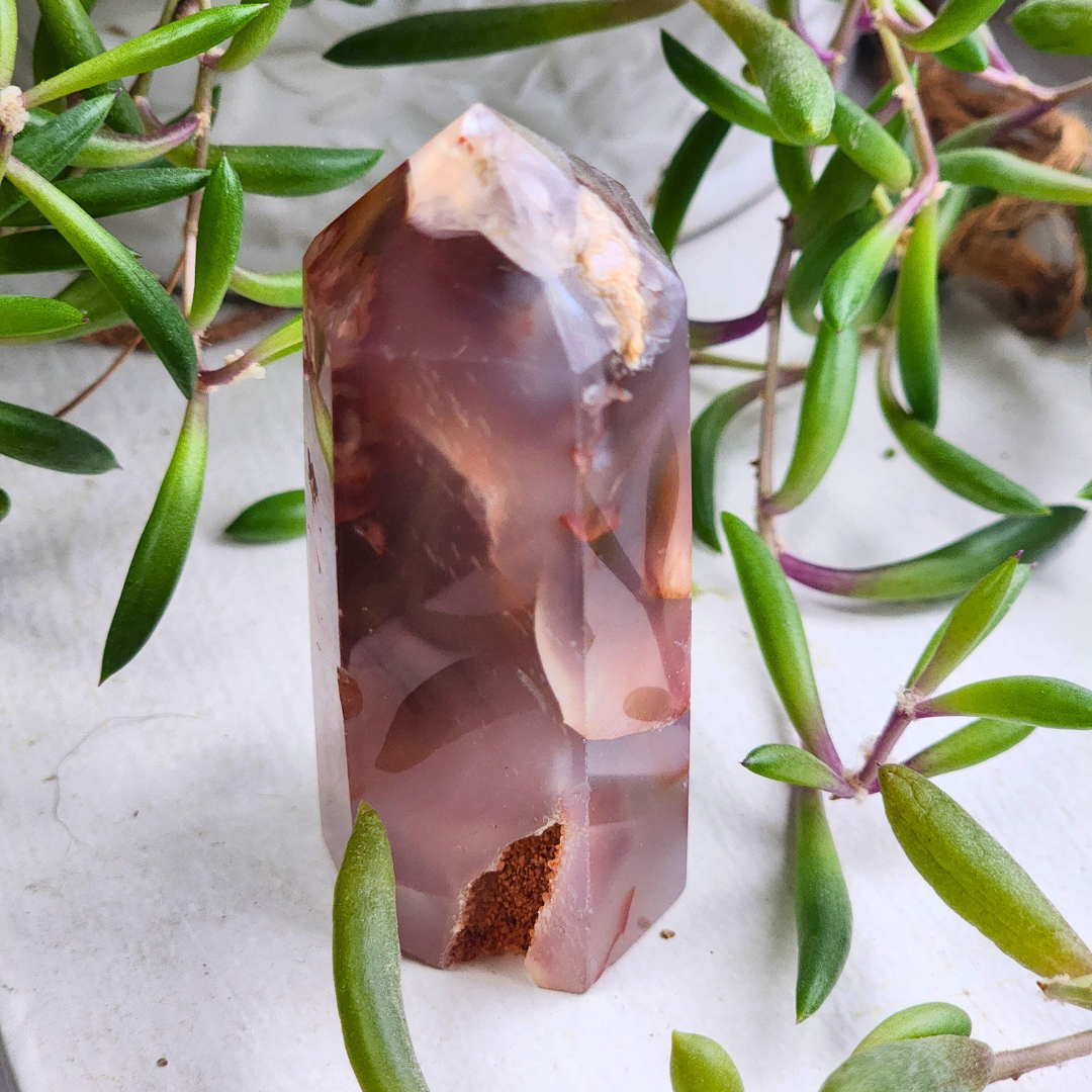 Flower Agate Tower-Medium