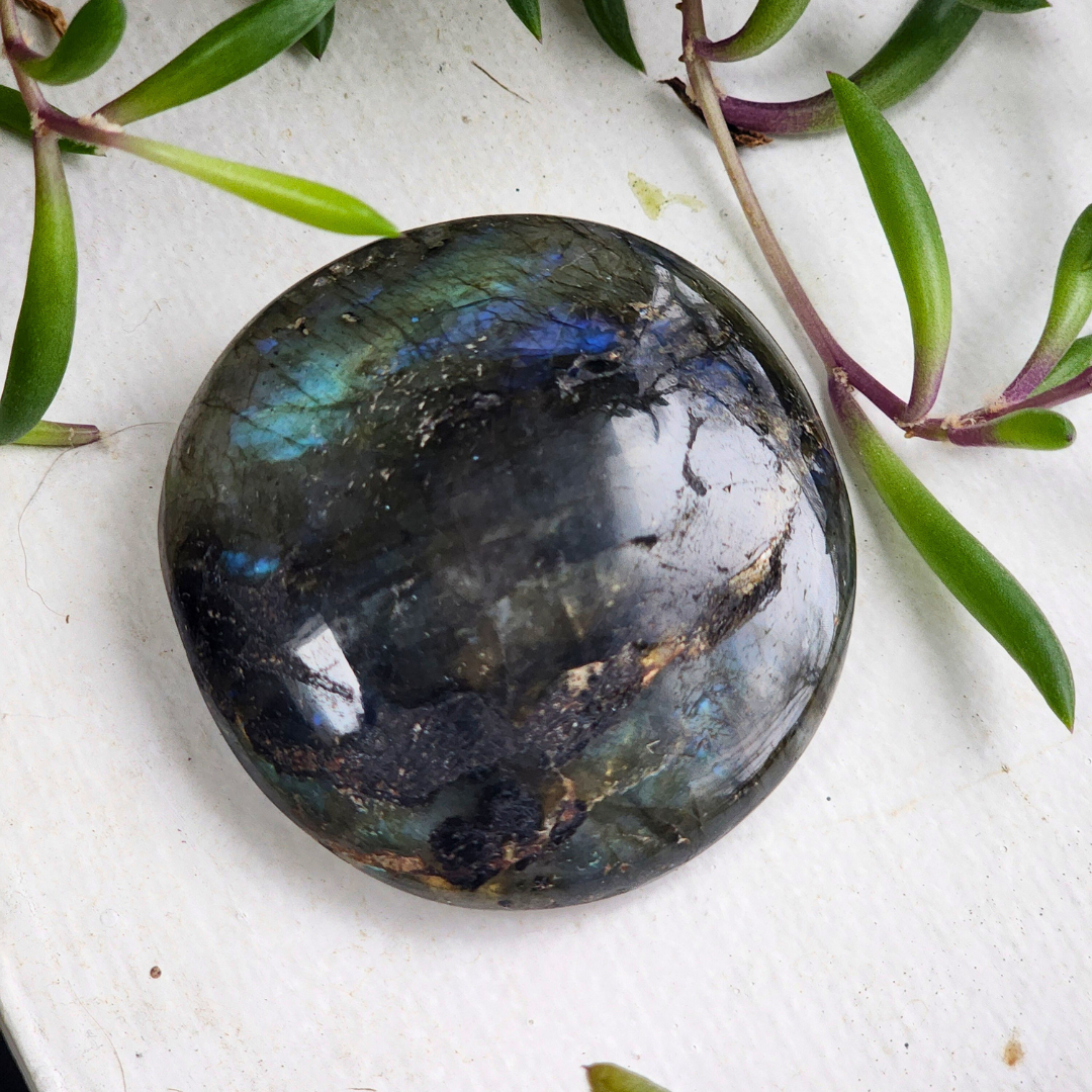 Labradorite Palm Stone-Medium