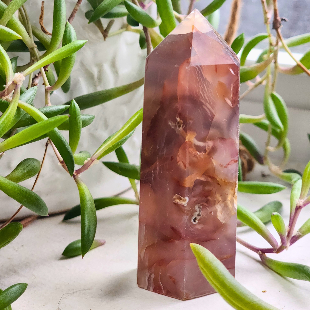 Flower Agate Tower-Medium