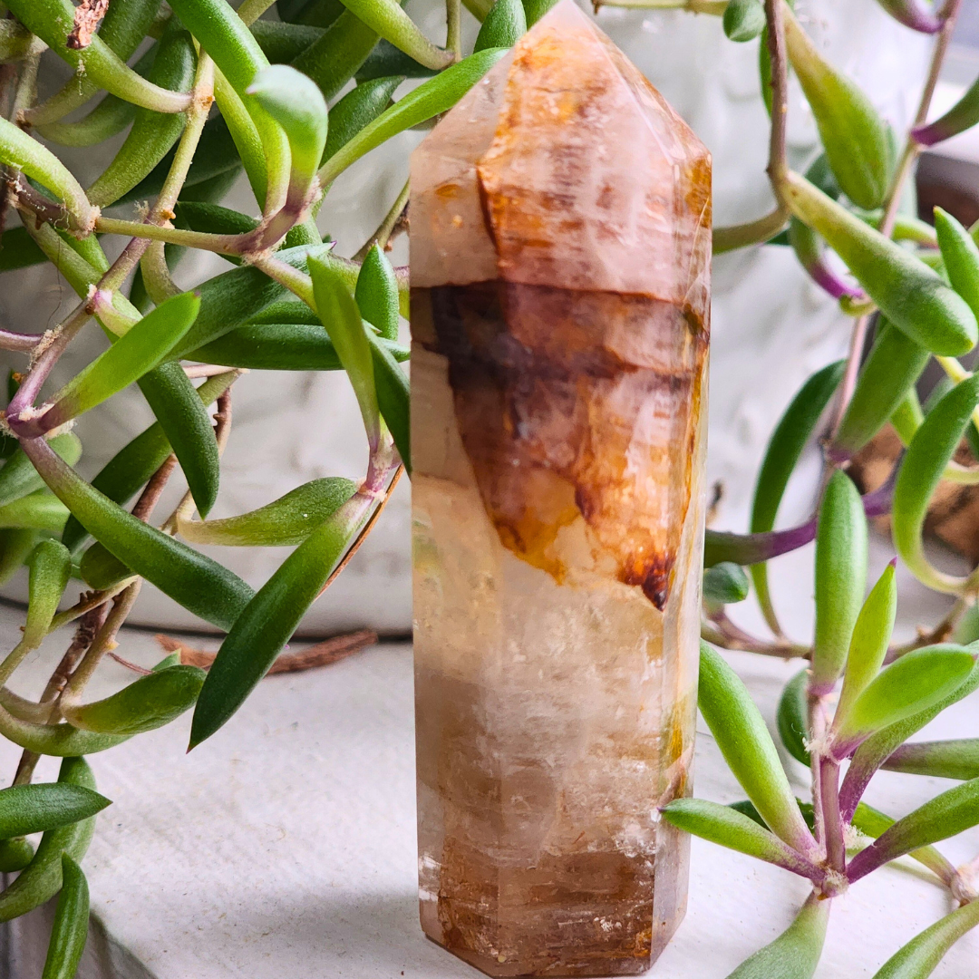 Amber/Honey Quartz Tower-Medium