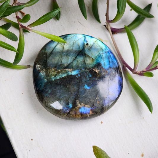 Labradorite Palm Stone-Medium