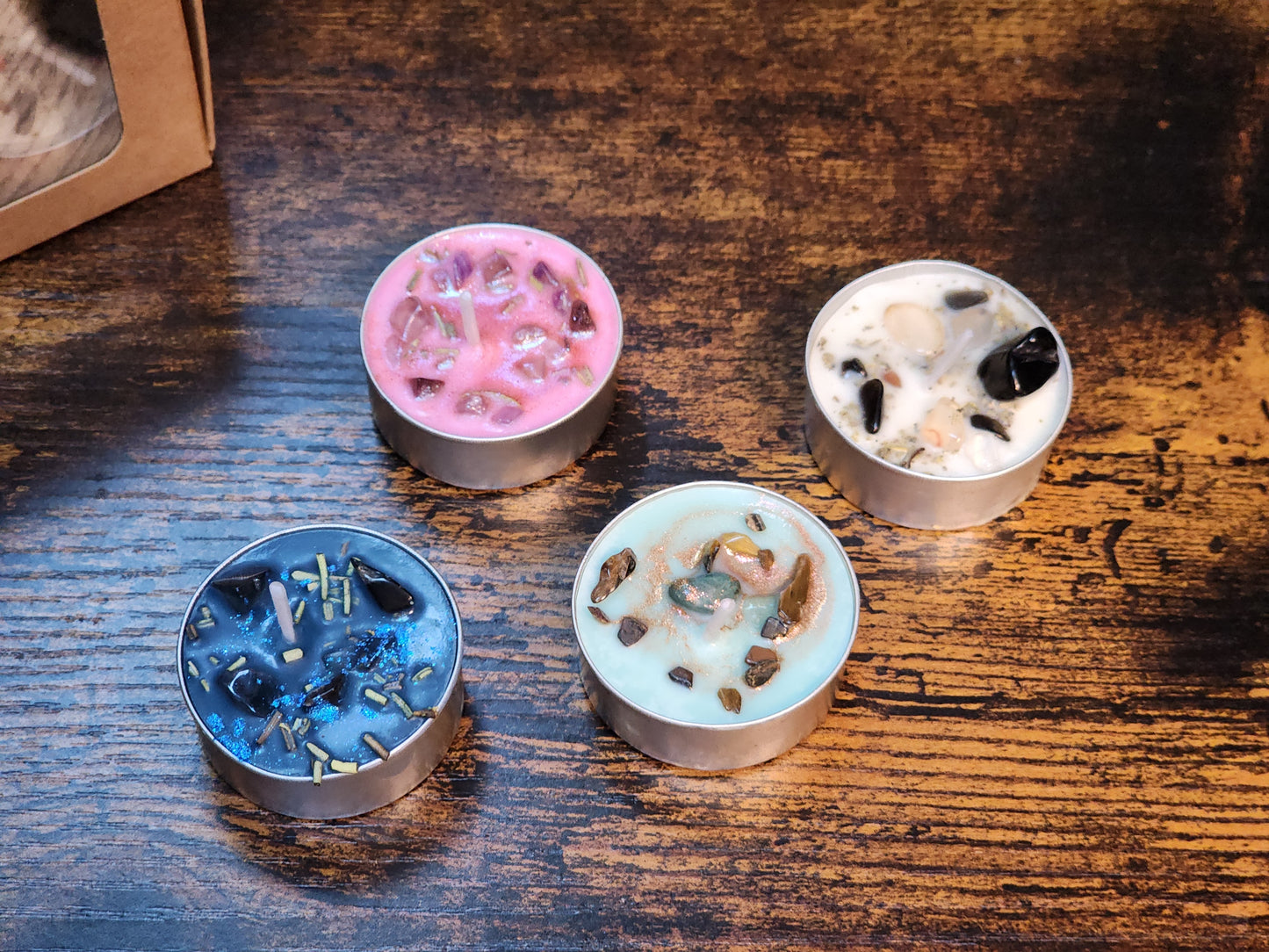 Spellbound Tealight Candle Set – Protection, Cleansing, Banish & Abundance