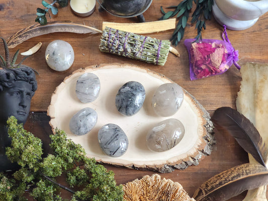 Palm Stone-Rutilated Quartz