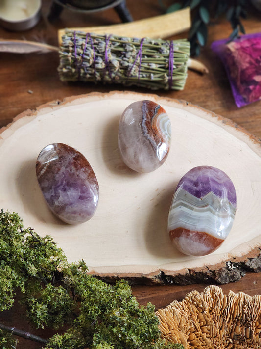 Palm Stone-Chevron Amethyst